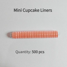 Pink Mini Cupcake Liners; Greaseproof Paper Muffin Liners; Disposable Mini Cupcake Cups; Suitable For Baking Paper Cups And Muffin Cups Packaging; Suitable For Cake And Candy Making; Suitable For Holidays, Weddings, Valentine's Day And Various Anniversaries. - Pink Mini Cupcake Liners - View 17