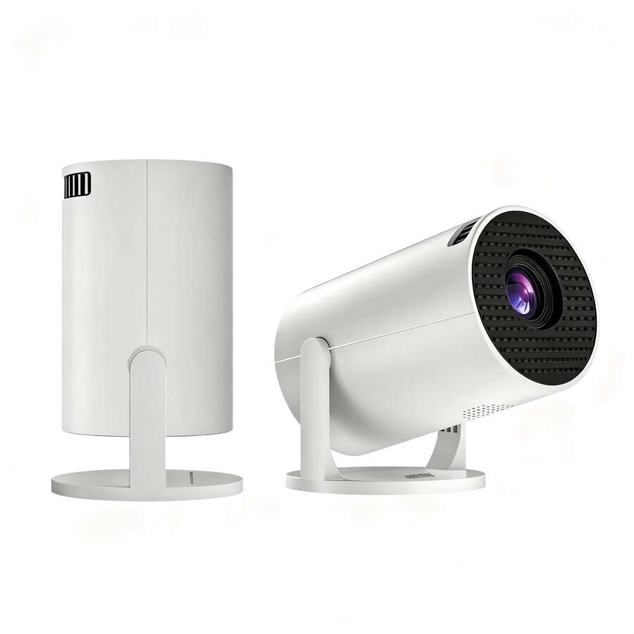 2026 New Flagship Android 14 Projector - Supports 4K Resolution, 5000 Lumens Brightness, 240° Full Angle Projection, Auto Keystone Correction And Auto Focus, WiFi 6 Bluetooth 5.3 Wireless Screen Mirroring, Ultra Quiet ≤26dB Design, Suitable For Home Theater/Gaming (Low Latency)/Education/Office, Creates A Cozy Atmosphere, Ideal Gift Choice, Compatible With 5V 2A/3A Charger (Includes Data Cable, Simple And Intuitive Installation Guide) - White - View 1