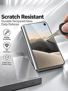 4pcs High Definition Tempered Glass Screen Protector, Compatible With IPhone Duo, Anti-Scratch, Anti-Fingerprint - Clear - View 5