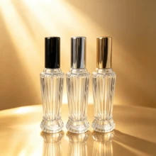 10ML Vertical Transparent Glass Refillable Perfume Spray Bottle, Mini Portable Travel Spray With Metal Cover, Leak Proof Empty Perfume Bottle, Female Makeup Device, Portable Perfume Container For Daily Use Of Men And Women - Multicolor - View 3
