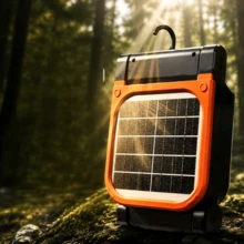 New Solar Powered Outdoor Fan With Solar Panel, Portable USB Charging, 4-Speed Wind, 3 Lighting Modes, Timer, Fishing Camping Tent Fan Outdoor Tool Accessory, 90° Foldable Desktop Electric Fan With LED Light, Solar Powered With Built-In Rechargeable Battery, 4-Speed Adjustable, Timer, Ideal Companion For Outdoor Activities - Multicolor - View 6