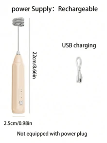 Electric Milk Frother Handheld Mini Milk Foamer Wireless Milk Mixer Barista Quality - Multicolor - View 8