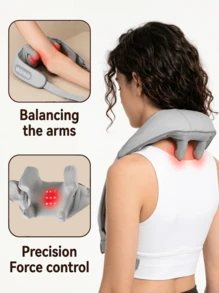 LEVIATECH Electric Vibrating Trapezius Massager Shawl, Gift For Parents, Men And Women, Kneading Neck And Shoulder Massager - Rechargeable - View 3