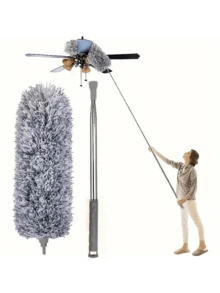 SOKANY Multi-Functional Extendable Dust Duster, Bendable Head, Reusable And Washable, Suitable For High Ceilings, Furniture And Car Cleaning - View 4