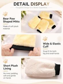 1pc Microfiber Car Cleaning Glove, Soft Long Pile Wash Mitt, Car Paint Detail Care And Dusting Tool, Suitable For Interior And Exterior, Reusable Car Care Accessory - A - View 5