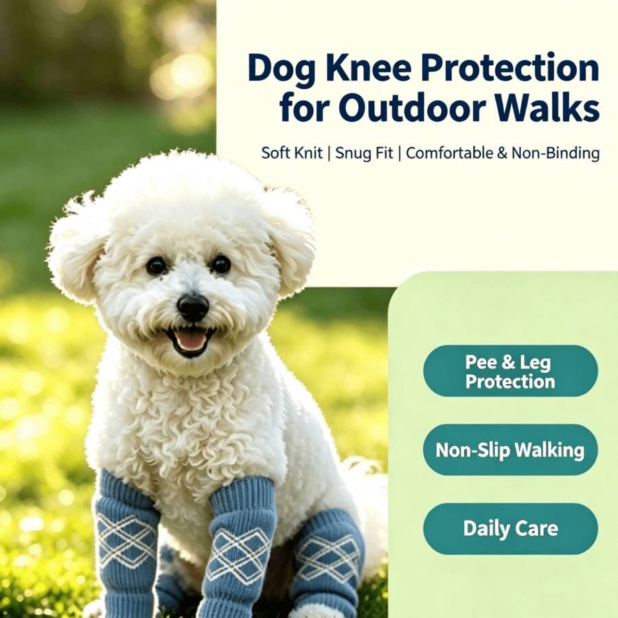 Pet Outdoor Dog Joint Socks Small Teddy Corgi Knee Pads Anti-Urine Anti-Dirt Non-Constricting All Season Use - Multicolor - View 1