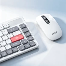Acer Dilengkapi layar digital | Set keyboard dan mouse nirkabel Bluetooth dual-mode warna hitam dan merah muda. Pengoperasian senyap, dapat diisi ulang, daya tahan baterai lama. Tombol angka berorientasi bisnis. Kompatibel dengan Mac / Tablet / Ponsel / Laptop / Desktop. - View 12