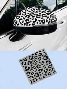 Leopard Print Car Decal Sticker, Cheetah Pattern Self-Adhesive Vinyl Waterproof Car Mirror Window Gas Tank Decor, DIY Cuttable Animal Print Car Accessories - A - View 9