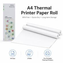 Kertas Printer Termal, Kertas Termal 8,5 x 11 Inci, Gulungan Kertas Termal Ukuran Kertas US Letter untuk Printer Portabel M08f M832, Gulungan Kertas Cetak A4 - A4 - View 4