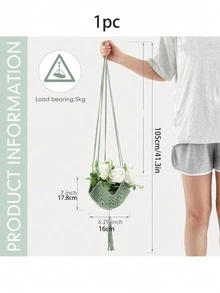 1/2/3 Jute Crochet Long Plant Hook, Suitable For Tassel Plant Support Rope, S-Shaped Hook, Suitable For Halloween Home Decor (White) - Multicolor - View 9