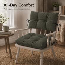 1 Pc-2pcs Premium Versatile Seat Cushion – Multipurpose Pad For Dining Chairs, Floor Seating, And Armchairs - Dark Green - View 2