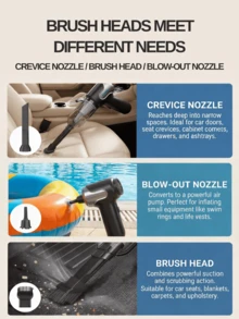 Handheld Mini Vacuum Cleaner - Strong Suction, Multi - Function For Home & Vehicle, Travel Essential - Cordless - View 3
