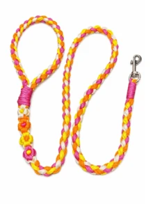 Cat & Dog Leash Handmade Creative Contrast Color Braided Rope Suitable For Agility Training Lightweight Outdoor & Controllable - Multicolor - View 9