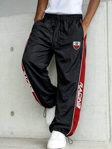 Spring/Autumn Men's Lightweight Drawstring Loose Fit Casual Sports Long Pants With Side Pockets, Suitable For Daily Fitness And Activity Wear - Light Grey - View 7