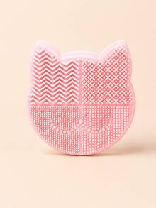 2-In-1 Silicone Makeup Brush Cleaning Pad With Brush Drying Rack, Portable Cat-Shaped Makeup Brush Cleaning Pad, Manual Makeup Brush Cleaning Machine - Multicolor - View 15