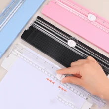 Bidirectional Paper Cutter A4 Paper Trimmer Small Manual Paper Cutting Machine Office Use Handmade Multi-Function Cutter Portable Ruler Paper Slicing Tool Desktop Paper Cutting Gadget - A - View 4