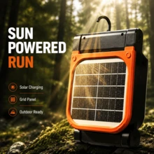New Solar Powered Outdoor Fan, With Solar Panel, Portable USB Charging, 4 Wind Speed Settings, 3 Lighting Modes, Timer 2/4/6 Hours, Fishing Camping Tent, Outdoor Tool - Multicolor - View 7
