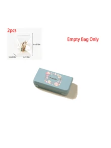 Cute Jellyfish Shell Print Mini Jewelry Storage Box, Comes With 2pcs Anti-Oxidation Storage Bags, Fashionable Small Accessories Organizer Box, Portable Travel Jewelry Box, Compartment Storage For Earrings, Rings, Necklaces, Suitable For Outings, Dorms, Makeup Vanity, Christmas Gift, Empty Box Only - Multicolor - View 13