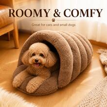 Slipper Shaped Cat & Dog Bed, Comfortable Indoor Sleeping Nest For Autumn/Winter - Multicolor - View 6