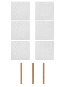 Set Alat Pelubang Kulit DIY 3 pcs - Stempel Huruf Akrilik Transparan dengan Gagang Kayu dan Templat Grafir - MultiWarna - View 8