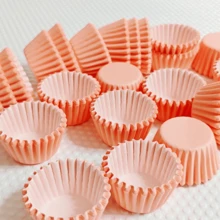 Pink Mini Cupcake Liners; Greaseproof Paper Muffin Liners; Disposable Mini Cupcake Cups; Suitable For Baking Paper Cups And Muffin Cups Packaging; Suitable For Cake And Candy Making; Suitable For Holidays, Weddings, Valentine's Day And Various Anniversaries. - Pink Mini Cupcake Liners - View 2