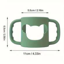 Bear Soft Silicone Baby Bottle Handle, Baby Cup Handle Grip Protector, High Elasticity Newborn Bottle Accessory - Multicolor - View 7