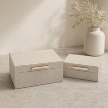 1 Set Honeycomb Pattern PU Jewelry Box With Lid, Large Capacity Jewelry Box, Modern Home Jewelry Storage Box, Room Decor Box, Elegant Faux Leather Storage Box, Modern Jewelry Storage Box With Gold Clasp, Suitable For Vanity And Home Decor - White - View 3