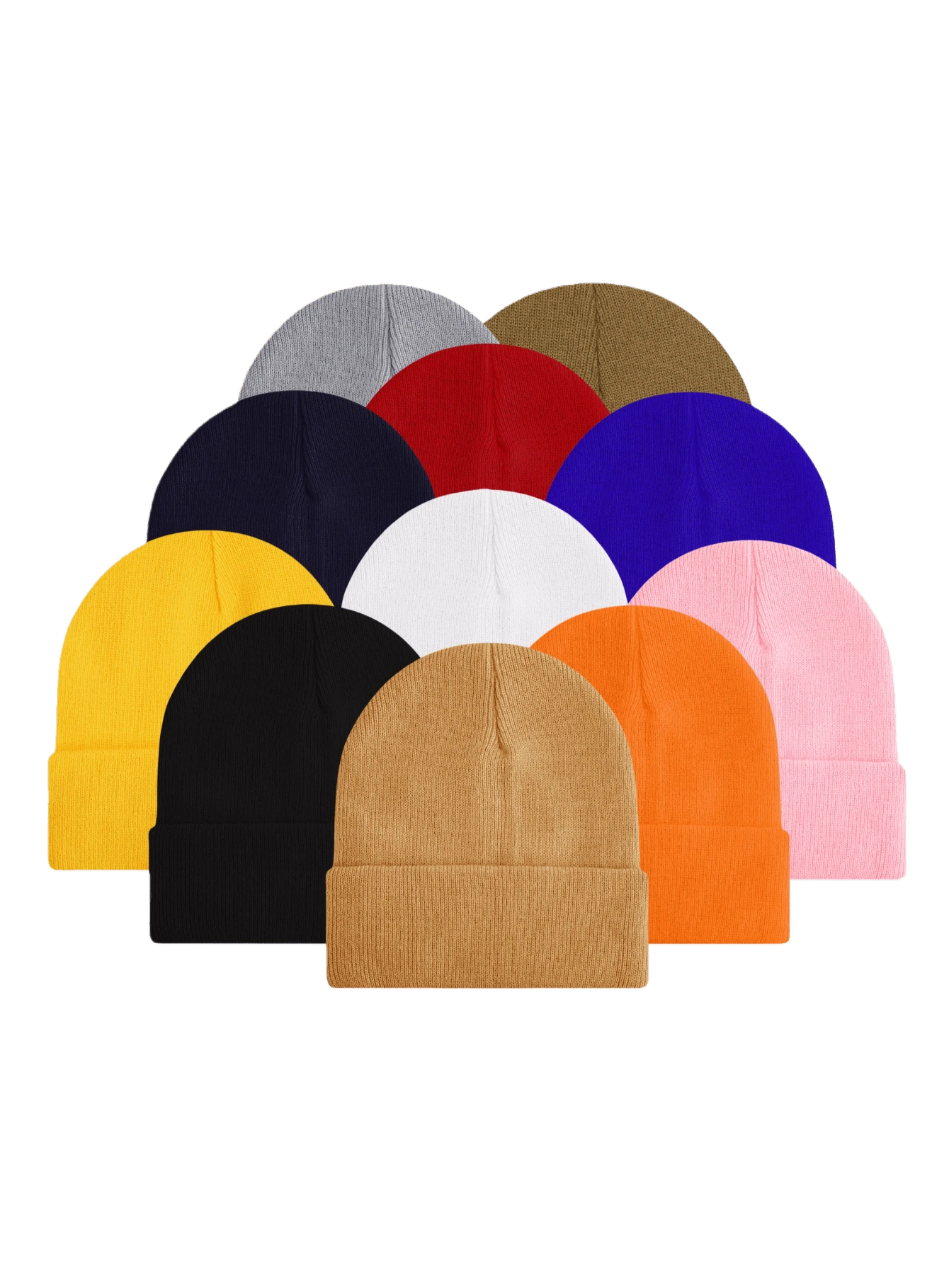 Solid Color Cuffed Knit Beanie Hat, Minimalist Y2K Winter Warm Skull Cap, Outdoor Casual Unisex Ski Hat - Knitted Hat - View 1