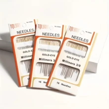 16/55pcs Stainless Steel Sewing Needles, Hand Embroidery Sewing Needles, Easy To Thread Sewing Tools, Embroidery Needles, Mother's Day Gift, Tailoring Repair Tools, Repair Accessories, Suitable For Cross Stitch, Piercing, Embroidery, Mending - Sewing Needle - View 3