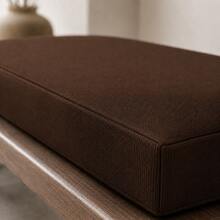 Heavy-Duty Indoor/Outdoor Bench Pad – Sophisticated Design For High-Traffic Seating Areas - Mocha Brown - View 9