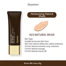 Heynature Korean Plant-Based Concealing, Sunscreen, Long-Lasting Oil Control, Moisturizing, Brightening, Pore Minimizing Foundation BB Cream - Brown - View 9
