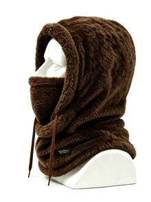 1pc Unisex Winter Fleece Balaclava Face Mask, 3-In-1 Multifunctional Warm Headwear, Windproof Neck Liner, Suitable For Skiing, Cycling, Outdoor Work - Multicolor - View 6