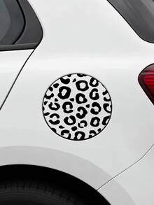 Leopard Print Car Decal Sticker, Cheetah Pattern Self-Adhesive Vinyl Waterproof Car Mirror Window Gas Tank Decor, DIY Cuttable Animal Print Car Accessories - A - View 5