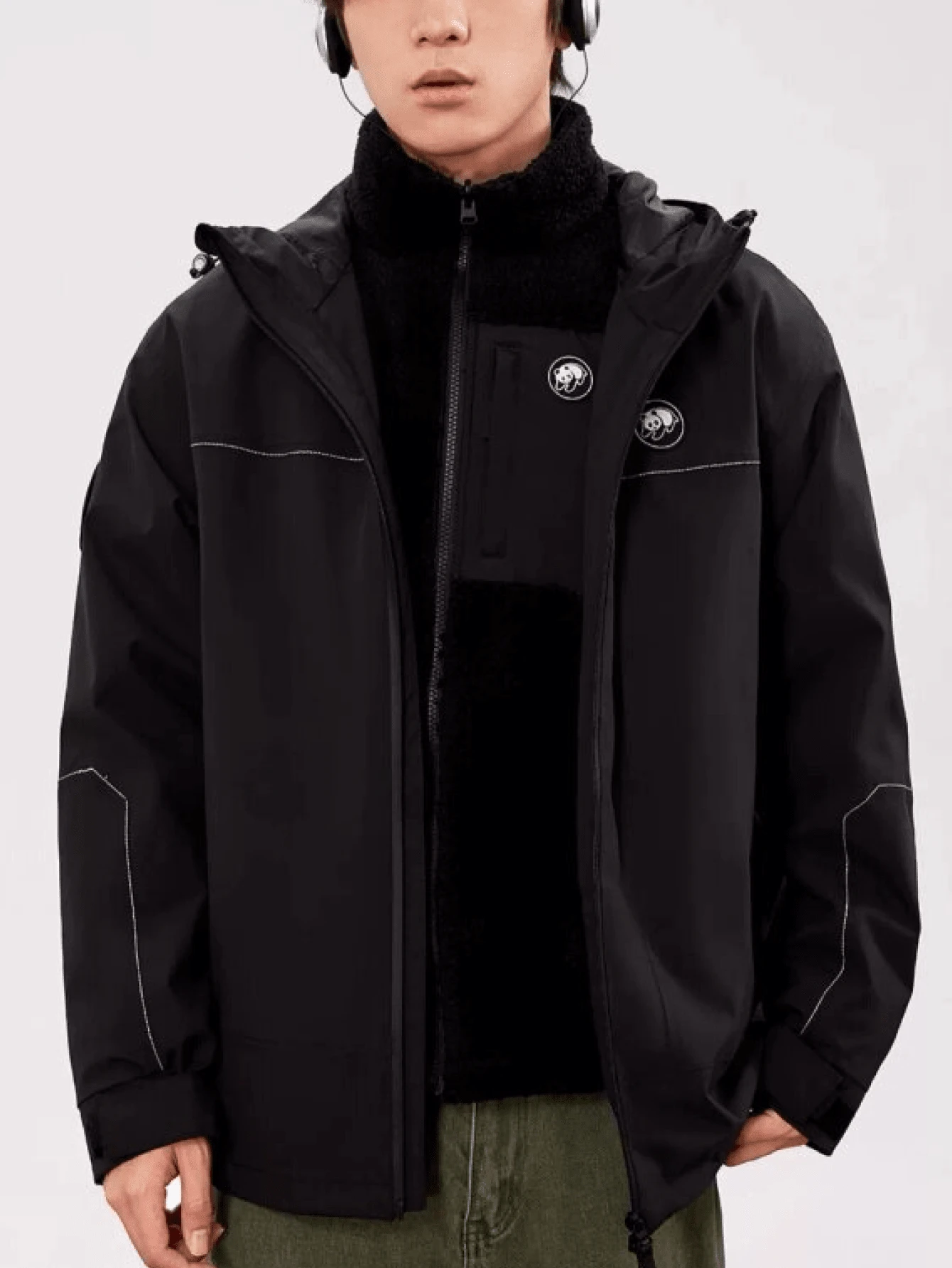 CAMEL CROWN Women's Ski Jacket Waterproof Warm Coat Winter Fleece Snow Coat Hooded Snowboarding Jacket - Phantom Black - View 1