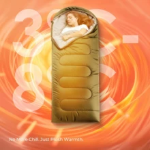 1pc Lightweight All-Season Camping Sleeping Bag - Warm Envelope Design, Lightweight And Compact, Drawstring Closure, Durable Nylon Material, Outdoor Adult Sleeping Bag For Winter Cold Protection, Camping And Hiking Sleeping Bag, Rectangular Shape Suitable For Outdoor Travel And Hiking, Camping Accessories, Hiking Gear, Modern Camping Equipment, Compact Storage Bag - Multicolor - View 8