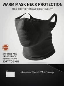 1/2Pcs Unisex Geometric Neck Gaiter, Breathable Earloop Half Face Cover, 100% Polyester Knit Jacquard, For Cycling Skiing Cosplay Halloween. - Multicolor - View 4