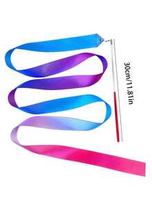 1pc 2m Gradient Color Dance Ribbon, Artistic Dance Gymnastics, Talent Performance Decoration Prop, Gymnastics Dance Ribbon Party Gift, Gymnastics Performance Gymnastics Training Tool, Birthday Party, Ribbon Decoration Small Gift - A - View 4
