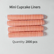 Pink Mini Cupcake Liners; Greaseproof Paper Muffin Liners; Disposable Mini Cupcake Cups; Suitable For Baking Paper Cups And Muffin Cups Packaging; Suitable For Cake And Candy Making; Suitable For Holidays, Weddings, Valentine's Day And Various Anniversaries. - Pink Mini Cupcake Liners - View 14