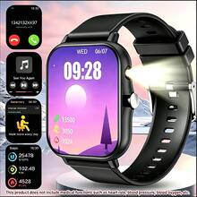 NcmRyu 1.83 Inch HD Display Smart Sports Watch, 260mAh Battery, Bluetooth Calling, Bluetooth Music, Outdoor Flashlight, Multiple Sports Modes, Suitable As Gift For Friends And Couples, Compatible With Android And IOS, Unisex Smartwatch - View 2