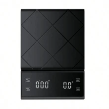 1pc Black High Precision Coffee Scale, 3000g/0.1g Electronic Kitchen Scale, Accurate Weighing, LED Backlit Large Display Screen, Timer, Count Up/Down, Tare Function, Multi-Unit Conversion, Auto Shut-Off, Portable Electronic Gram Scale, Baking Scale, Coffee Brewing, Ingredient Weighing, Home Kitchen And Baking Use, 3 AAA Batteries Not Included - Black - View 6