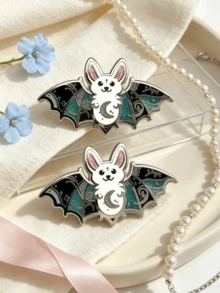 1pc Halloween Party Cartoon Animal Vintage Zinc Alloy Women's Brooch, Cute Bat Brooch For All Seasons, Fun Accessory For Bags, Suits, Daily Wear - Multicolor - View 3