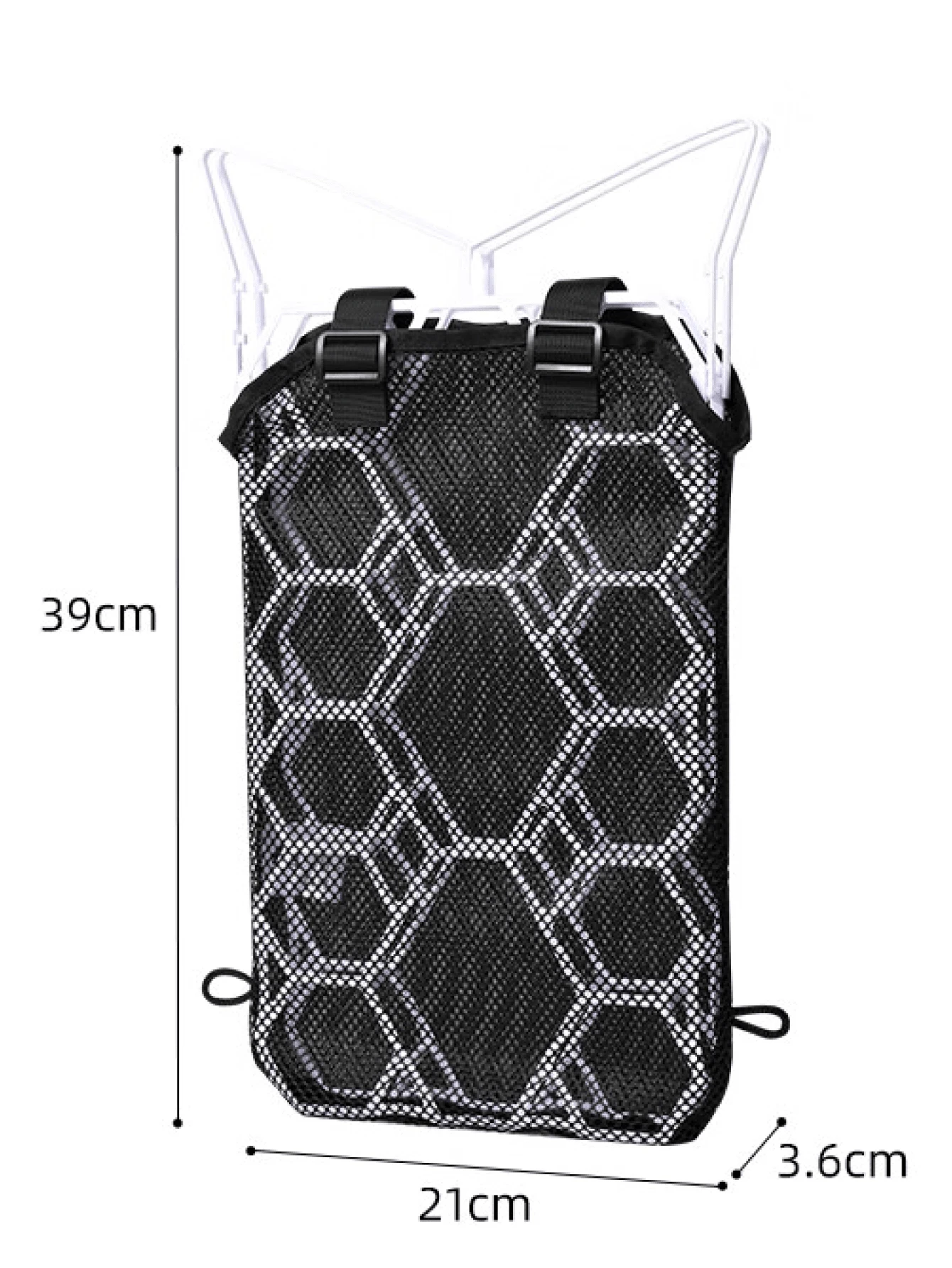 CAMEL CROWN Backpack Ventilation Pad, Lightweight Back Panel Accessory, Breathable Spacer Backing For Backpack - White Frame Black Mesh - View 1
