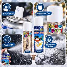 Holiday Snow Spray For Christmas Tree, Door Glass & Window Decor, 150ml / 250ml-Melts Into Water - View 6