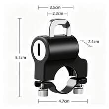 1pc Portable Handlebar Helmet Lock, Motorcycle/Electric Bike/Bicycle Universal Anti-Theft Lock, Multi-Function Hook Lock - Multicolor - View 2