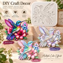 1pc Christmas Hummingbird Silicone Mold, Candle Mold, Soap Mold, Resin Molds, DIY Soft Pottery Clay Drop Glue Decorative Mold, Plaster Mold, Hand Decorative Art Tools, Multi-Purpose Silicone Mold - Multicolor - View 5