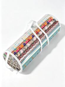 PVC Gift Wrapping Paper Storage Bag With Top And Side Handles, Wear-Resistant Tubular Container Organizer Bag, Suitable For Gift Wrapping & Decoration, Room Decor Storage, Christmas Bedroom Decoration, Home Decor, Car Accessories, Bathroom Storage, Household Supplies - Multicolor - View 7