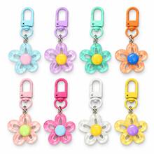 20/10/8/1pc Colorful Flower Keychain, Cute Floral Pendant Key Ring, Y2K Style Bag Charm Accessory For Backpack Purse Keys - Multicolor - View 11