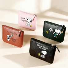 1 buah Dompet Koin Kulit PU Kartun Snoopy, Dompet Kartu Mini dengan Resleting, Tas Penyimpanan Kecil Portabel, Dompet Koin Harian untuk Perjalanan, Hadiah Kecil yang Lucu, Suvenir Liburan Ulang Tahun - MultiWarna - View 1
