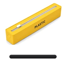 Plastic Wrap Cutter With Sliding Blade, 3-Way Mounting With Strong Suction Cup, Magnetic Back And Hook-And-Loop Fastener, Kitchen Foil And Cling Film Dispenser, Clean Cut, Space-Saving Organizer For Fridge, Countertop And Wall, Easy To Use Daily - View 15