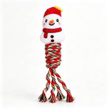 Pet Rope Knot Chew Toy Set, Plush Squeaky Head Tug Toy With Built-In Sounder, Durable Rope Knot Teething Dog Toy, No Battery Required, Gift For Puppies - Multicolor - View 10